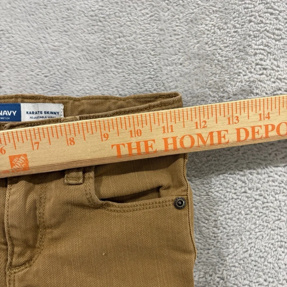Old Navy Karate Skinny Jeans Boys 5T Adjustable Waist School Straight Leg Brown